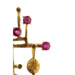 ALBERTO ZUCCHETTA (1938) Gold lapislazuli and rubies brooch 1971