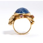 ALBERTO ZUCCHETTA (1938) Gold lapislazuli rubies ring