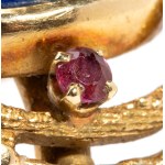 ALBERTO ZUCCHETTA (1938) Gold lapislazuli rubies ring