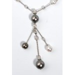 BULGARI Collection "Lvcea": diamond gold pearl necklace