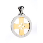 BULGARI Tondo collection: steel and gold pendant