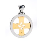 BULGARI Tondo collection: steel and gold pendant