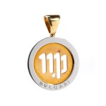 BULGARI Tondo collection: steel and gold pendant