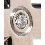 CARTIER Diamond gold cross pendant
