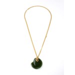 TIFFANY & CO.® Elsa Peretti collection: Mesh Necklace & Nephrite Pendant
