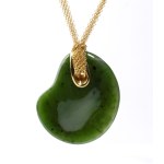 TIFFANY & CO.® Elsa Peretti collection: Mesh Necklace & Nephrite Pendant