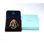 TIFFANY & CO.® Elsa Peretti collection: Mesh Necklace & Nephrite Pendant