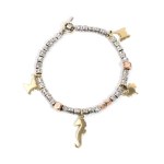 DODO Bracelet with silver and rose gold pendants
