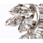 Platinum earrings with pearls and diamonds