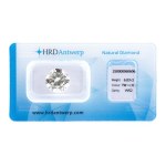 6.03 ct diamond, certified in HRD blister pack