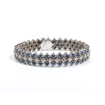 Gold sapphire diamond bracelet