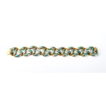 Gold enamel bracelet