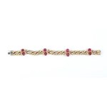 Ruby diamond gold bracelet