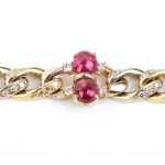 Ruby diamond gold bracelet