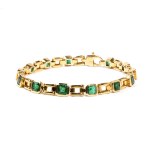 Emerald gold bracelet