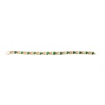 Emerald gold bracelet