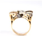 Diamond rubies gold ring