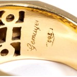 Diamond rubies gold ring