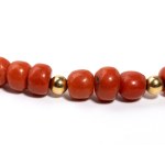 Mediterranean coral gold necklace