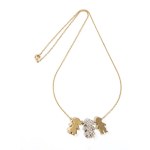 Bebè collection: gold round-neck necklace with diamonds
