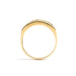 Blue sapphire diamonds gold ring