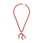 Mediterranean red coral necklace