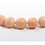Pink coral gold necklace