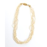 Freshwater pearl gold necklace