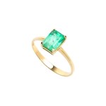 Emerald gold ring