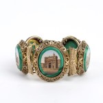 italian Micro-mosaic gilded silver necklace