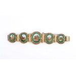 italian Micro-mosaic gilded silver necklace