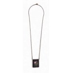 Gold necklace with micro mosaic