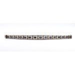Gold and silver sapphire bracelet