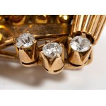 Broche en or diamant saphir