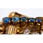 Broche en or diamant saphir