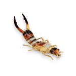PIERO BARBERIS Insect brooch in gold, enamel and diamonds