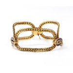 Gold enameled bracelet