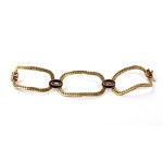 Gold enameled bracelet