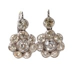 Diamond gold earrings