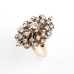 Gold diamonds ring