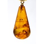 Amber gold earrings