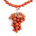Mediterranean coral pendant necklace