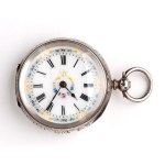 Sterling silver Swiss pocket watch