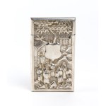 Japanese solid silver cigarette case
