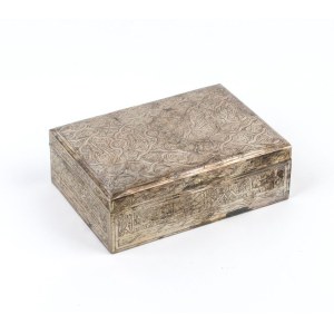 Egyptian solid silver box