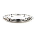 Lot of 8 Italian solid silver trays