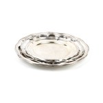 Lot of 5 Italian solid silver trays