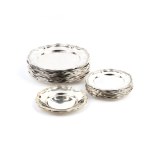 Lot of 24 Italian solid silver saucers