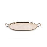 Lot of 2 Italian solid silver tray