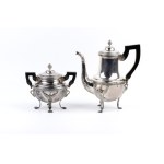Italian solid silver teapot and sugar bowl